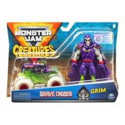Monsetr Jam - Die Cast 1:64 + Figuras Grim 58731