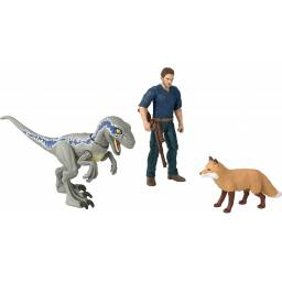 JURASSIC WORLD - Humano + Dino JW3 HDX46-GWM26