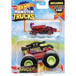 HOT WHEELS - Monster Trucks 1:64 Die Cast GRH81 - INVADER
