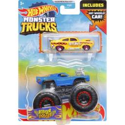 HOT WHEELS - Monster Trucks 1:64 Die Cast GRH81- RODGER D.