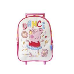PEPPA PIG - Mochila Blanca Con Carro 30cm - 55201