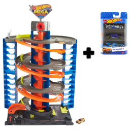 Pista Hot Wheels City Mega Garage + Pack De Autos X3 - GTT95