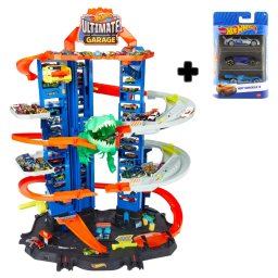 Pista Hot Wheels Ultimate Garage + Auto Pack x3 - GJL14