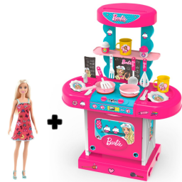 Cocina De Barbie + Muñeca Barbie Básica - 2104