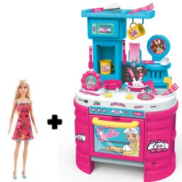 BARBIE - Cocina 72cm + Mueca Barbie Bsica - 2101