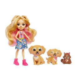 ENCHANTIMALS - Mueca Familia Golden Retriever Gerika - GJX43