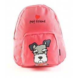 Mochila Pet Friends  25 Cm Schnauzer Rosa 91202rs 