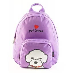 Mochila Pet Friends  25 Cm Bichon Violeta 91209v 