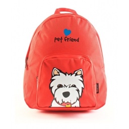 PET FRIENDS - Mochila Westie Rosa 25cm - 91202RN