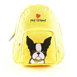 Mochila Pet Friends  25 Cm Boston Amarilla 91202an 