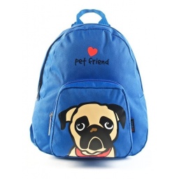 PET FRIENDS - Mochila Pug Azul 25cm - 91209A