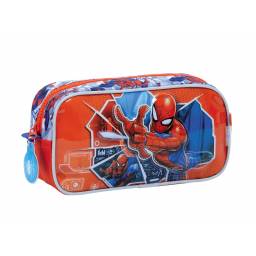 SPIDERMAN - Cartuchera Basica Tech Line 38217-Rojo