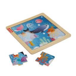 FISHER PRICE - Mini Puzle de Madera Ballena HXV15