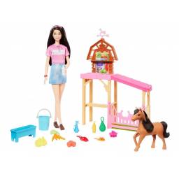 BARBIE - Set De Juegos Cuidado De Ponys HXJ40