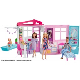 Barbie - Nueva Casa Glam Con Muñeca - Fxg55