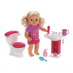 Mueca Little Mommy - Bebita Interactiva Hora De Ir Al Bao X4125