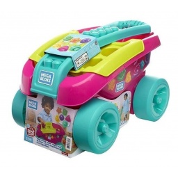 MEGA BLOKS - Vagn Recoge Bloques Rosa Fvj48