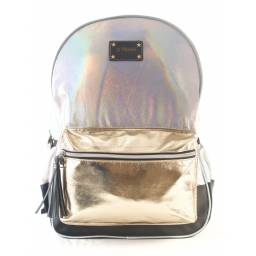 Mochila KOOSHI 43.5 cm Metalizada Plata /Oro 91381