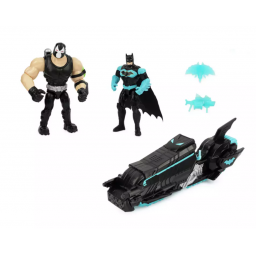 DC COMICS - Batman Batcycle x2 Figuras 10cm Bane vs Batman - 67811