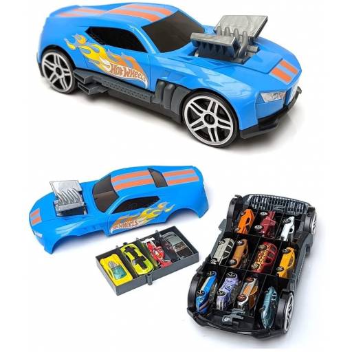 HOT WHEELS - Coche De Carrera 2en1 Para 15 Autitos - HWCC15