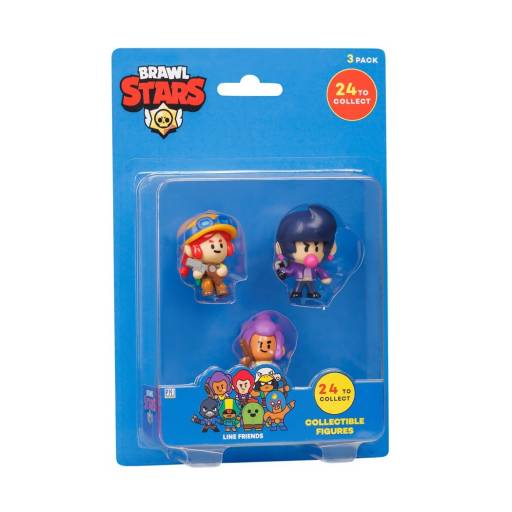 BRAWL STARS - Pack x3 Figuras Shelly Jessie y Bibi - BRW2020