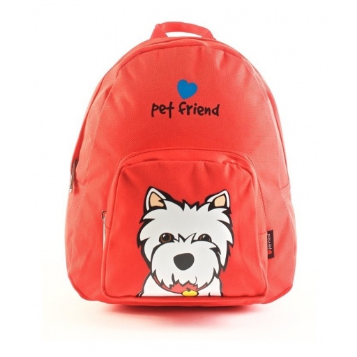 PET FRIENDS - Mochila Westie Rosa 25cm - 91202RN