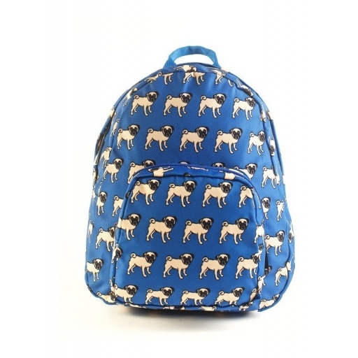 PET FRIENDS - Mochila Teen Pug Azul 25cm - 91210A