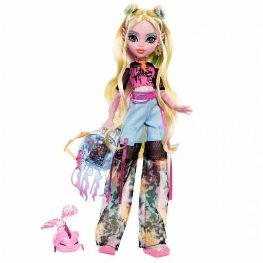 MONSTER HIGH - Mueca con Mascota Lagoona Blue HPD53
