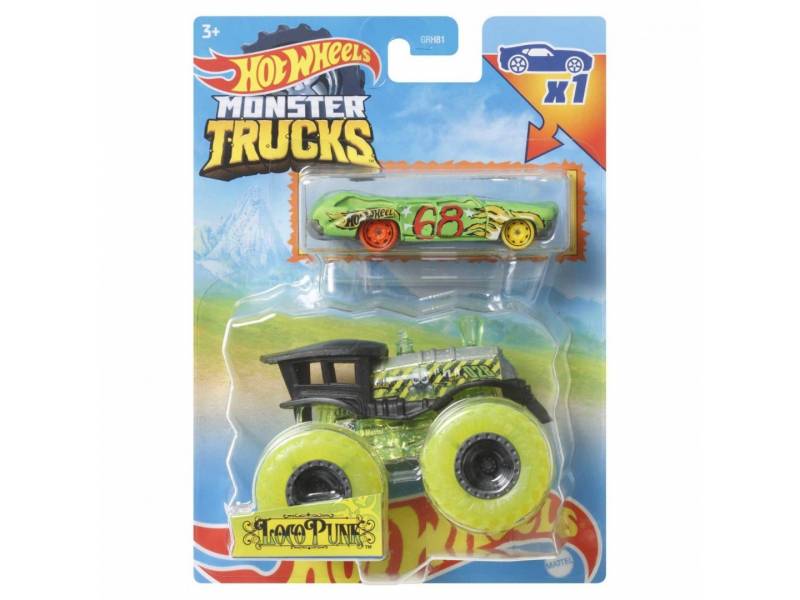 HOT WHEELS - Monster Trucks 1:64 Die Cast GRH81- LOCO PUNK
