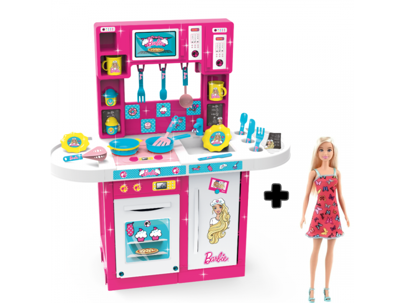 Cocina Electrnica De Barbie + Mueca Barbie Bsica - 2187
