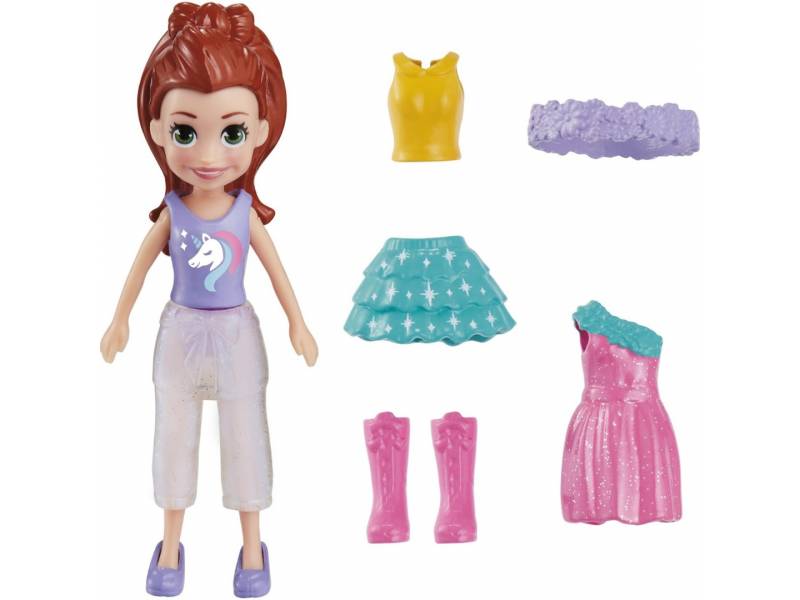 POLLY POCKET - Pequeo Pack De Moda Unicornio - HNF50