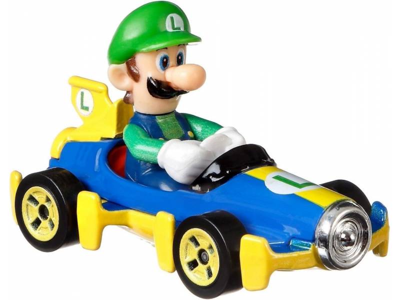 Hot Wheels - Mario Kart Personajes Luigi 1:34 - GBG25