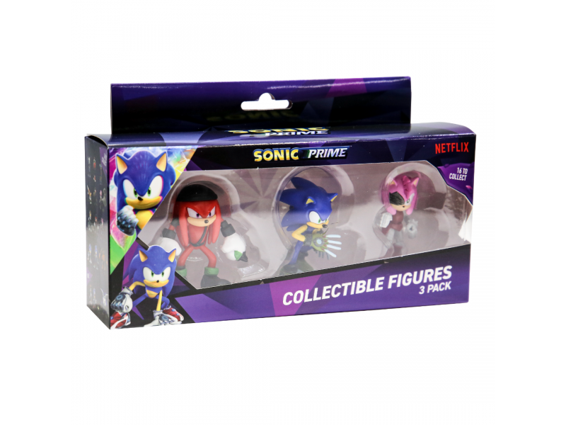 SONIC - Pack x3 Figuras 6cm en Caja Knuckles - SON2021