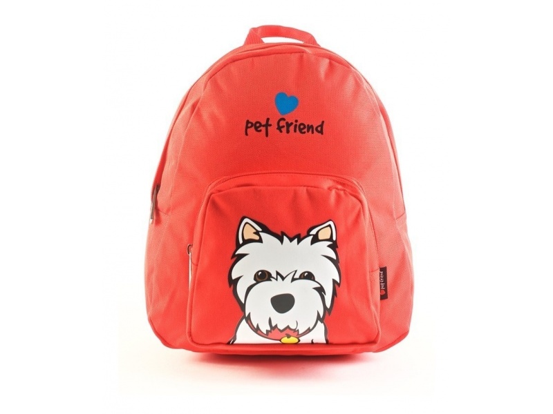PET FRIENDS - Mochila Westie Rosa 25cm - 91202RN