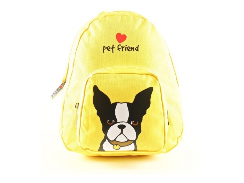 Mochila Pet Friends  25 Cm Boston Amarilla 91202an 